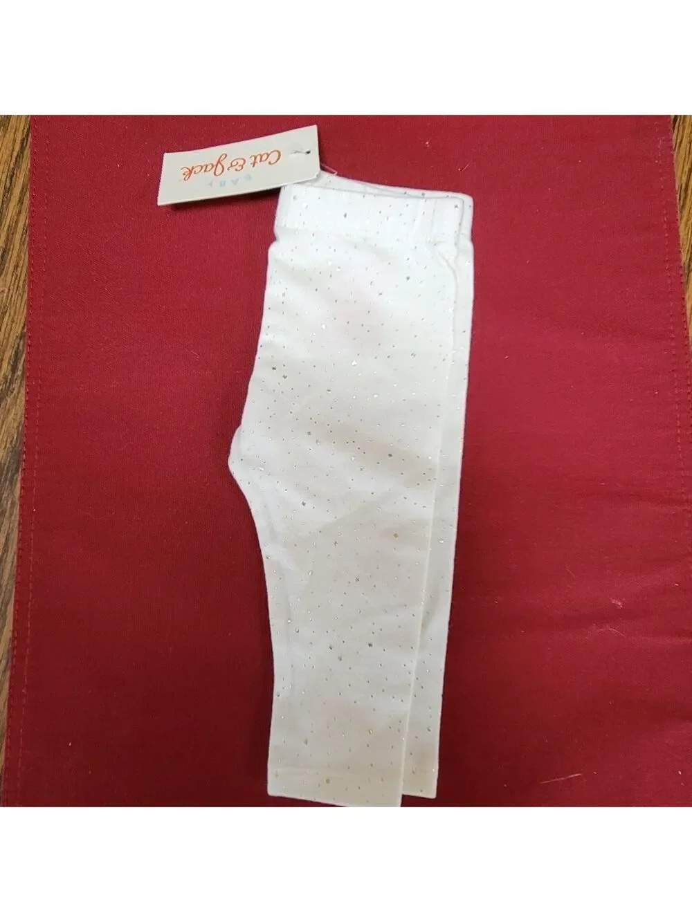 NWT/NWOT Newborn Holiday Outfit Glittery pants, headband, leg warmers